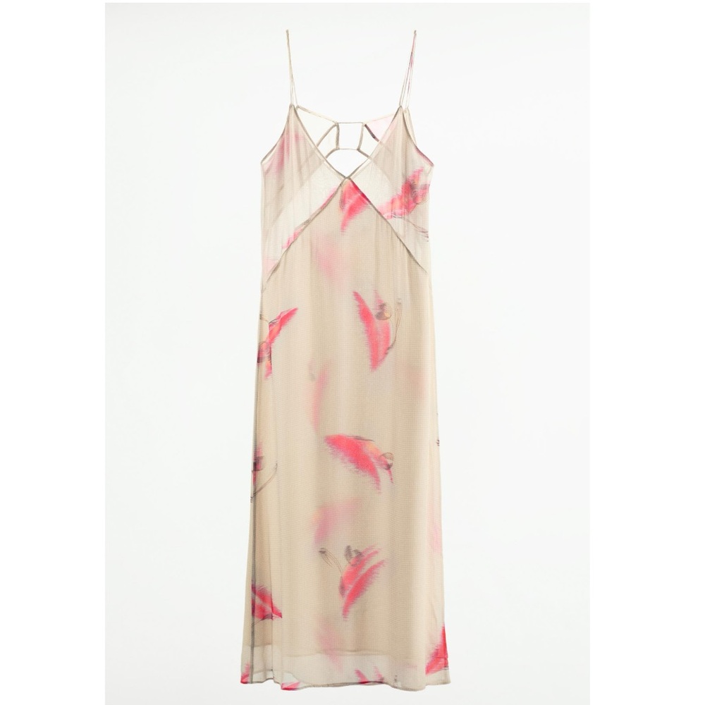 Lingerie style print dress